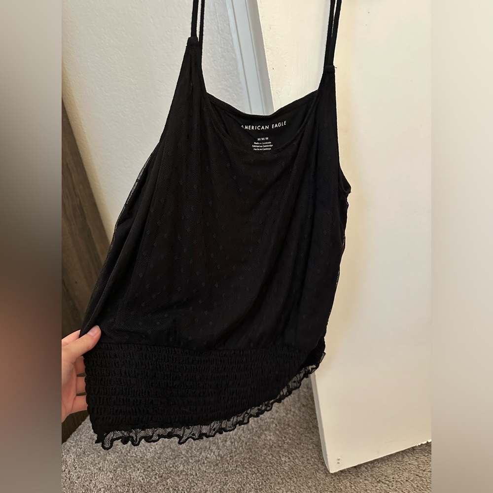 Medium ruffled American eagle top